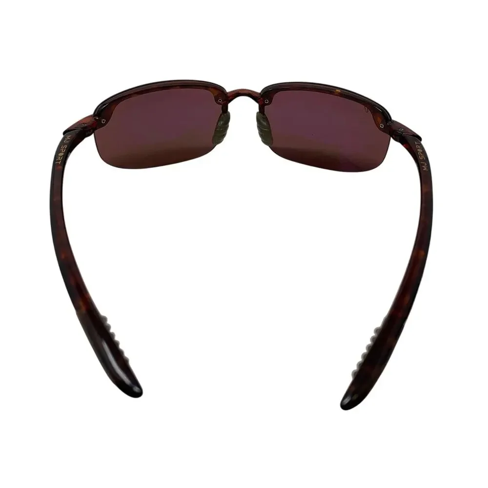 Maui Jim Sport MJ-407-10 Polarized Rimless Sunglasses Tortoise Japan w Case
